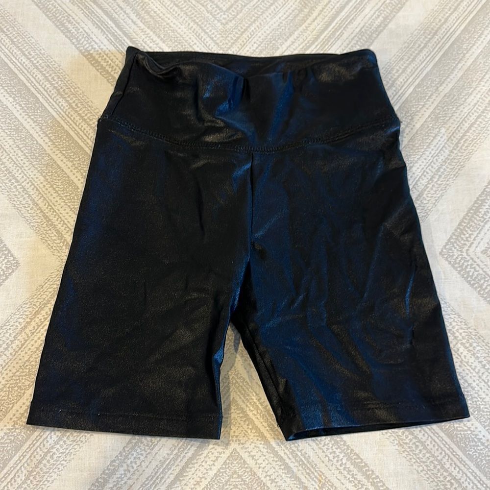 Katie J NYC Girls Black Spandex Shorts